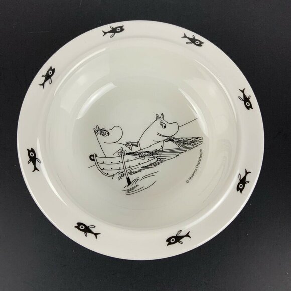 Moomin Mumin 3 Piece Childrens Tableware Set Plate Bowl Sippy Cup Non Slip Bases - Picture 4 of 12